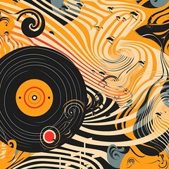 Abstract Vinyl Music Concept