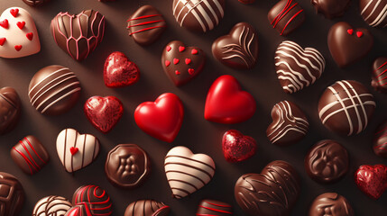 Valentine's Day chocolate sweets pack, photo realis