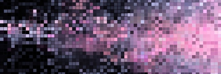 Beige pixel pattern artwork intuitive abstraction, light magenta and dark gray, grid