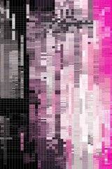 Fototapeta na wymiar Beige pixel pattern artwork intuitive abstraction, light magenta and dark gray, grid