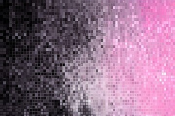 Beige pixel pattern artwork intuitive abstraction, light magenta and dark gray, grid