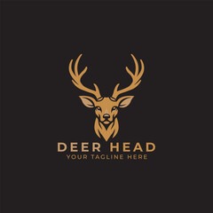 Deer Head Logo Design. Deer Logo Vector Illustration