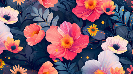 Abstract background of flowers Close-up.