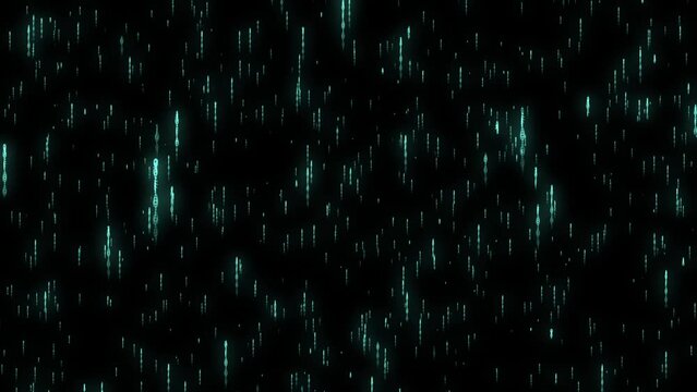 Blue matrix animation with glowing light data. Futuristic code information tech with motion concept. Binary data with futuristic art technology.	
