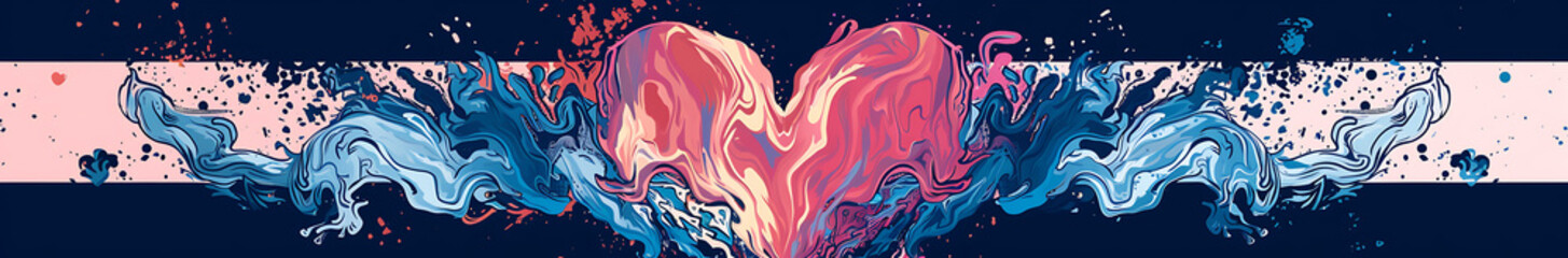 Abstract graphic design banner in the style of love and valentine. 