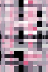 A and Mint pixel pattern artwork light magenta and dark gray, grid