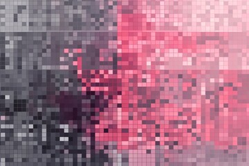 Fototapeta na wymiar Ruby pixel pattern artwork light magenta and dark gray, grid 