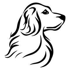 English Setter dog black silhouette logo svg vector, English Setter icon illustration.