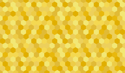 Gold honeycomb vector pattern for design textiles and backgrounds