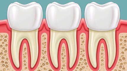 Looping animation highlighting the advantages of tooth implants with space for text explanations