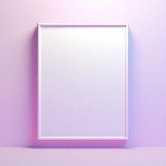 mock-up template for poster or picture blank black frame on a colorful wall