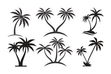 Fototapeta na wymiar palm tree silhouettes