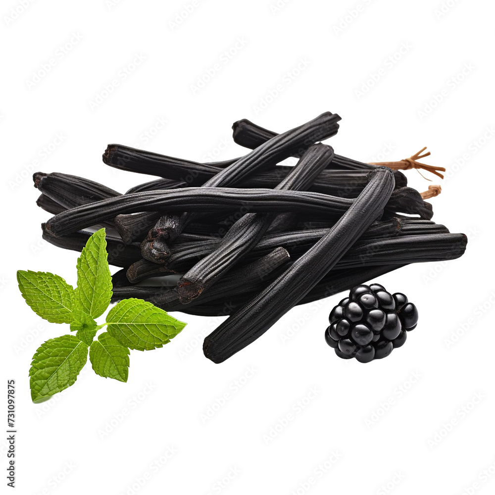 Wall mural licorice isolated on transparent background