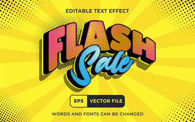Editable Flash sale Text Effect Perfect for Captivating Design, promotion poster
