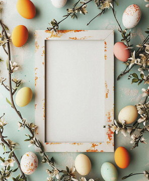 Easter frame mockup