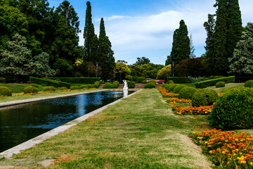 French gardens in Independence Park, Rosario city, Santa Fe, Argentina