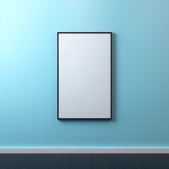 a blank black frame on a wall