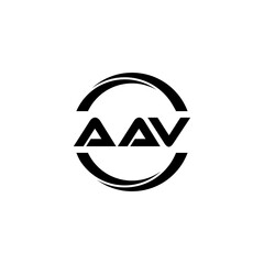 AAV letter logo design with white background in illustrator, cube logo, vector logo, modern alphabet font overlap style. calligraphy designs for logo, Poster, Invitation, etc.