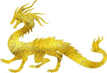 Gold Dragon - Digital Painting.