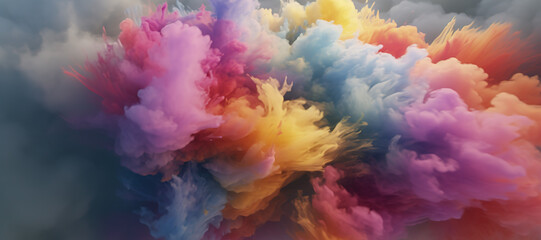 Fototapeta premium colorful smoke, gas, explosion, fog 30