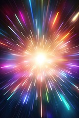 colorful light explosion flash background design pattern