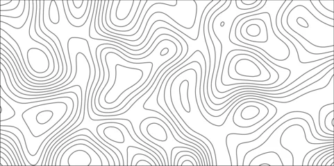 Fotobehang Contour map background. Geography scheme and terrain. Topography grid map. Stylized topographic contour map. Geographic line mountain relief. Abstract lines or wavy backdrop background. © Phenomena