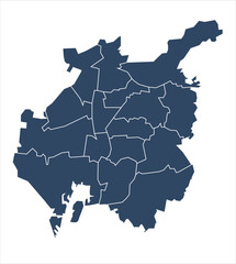 Outline map of Nagoya city