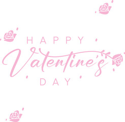 Fototapeta na wymiar Valentine's Day Minimal Heart Design Card Happy Valentines Day typography vector illustration. Romantic Template design for celebrating valentine's Day on 14 February.