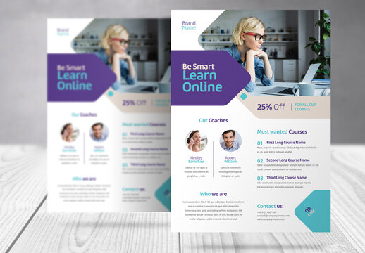 Online Course Flyer Template