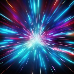 colorful light background explosion space burst style