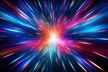 colorful light background explosion space burst style