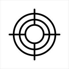 Focus icon, focus lens vector