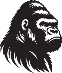 head of  gorilla vector illustration 
