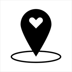 Location icon vector. Pin sign Isolated on white background. Navigation maps, gps, directions, places, compass, contacts, search concept. Flat style for graphic design, logo, Web, UI, mobile upp, EPS1