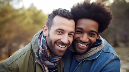 Fototapeta premium Two Men Standing Together