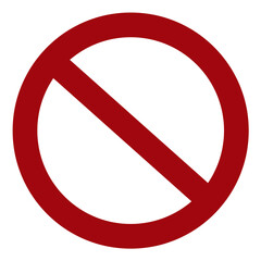 Red prohibited icon