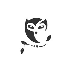 abstract owl white background