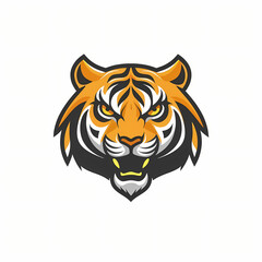 Flat Logo of Vector Tiger Design. 