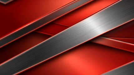 Red metal abstract technology background with polishe.Generative AI