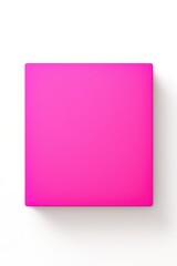 Magenta square isolated on white background