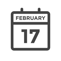 February 17 Calendar Day or Calender Date for Deadlines or Appointment