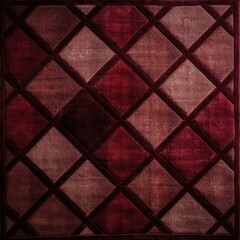 Fototapeta na wymiar Maroon square checkered carpet texture 