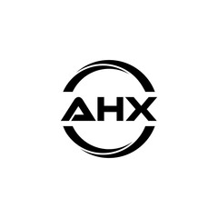 AHX letter logo design with white background in illustrator, cube logo, vector logo, modern alphabet font overlap style. calligraphy designs for logo, Poster, Invitation, etc.