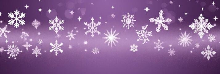 Obraz na płótnie Canvas Mauve christmas card with white snowflakes vector illustration 