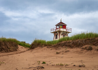 Covehead Harbour Lighthouse on Prince Edward Island, Canada. Prince Edward Island National Park. 