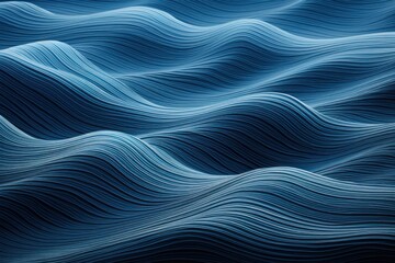 azure blue wavy lines field landscape