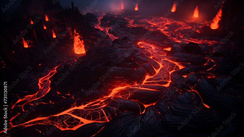 Poster captivating spectacle of swirling magma and electrifying energy in a mesmerizing elemental vortex