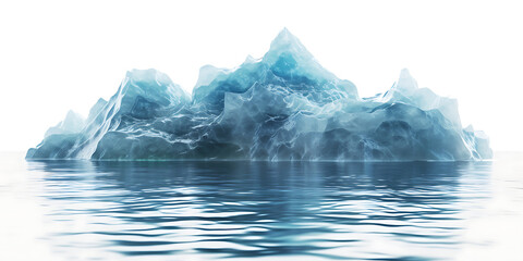 Fototapeta na wymiar Iceberg on transparent background PNG