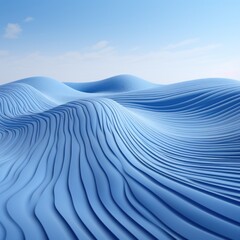blue wavy lines field landscape