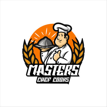 Illustration Vector Master Chef Logo Design.